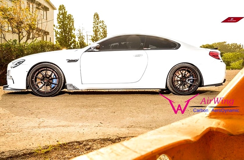 BMW F12 F13 M6- E style carbon side skirt splitter 02